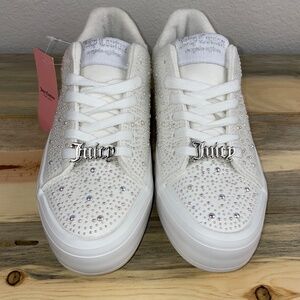 Juicy Couture White Alanis B Pearls Sneakers Size 7